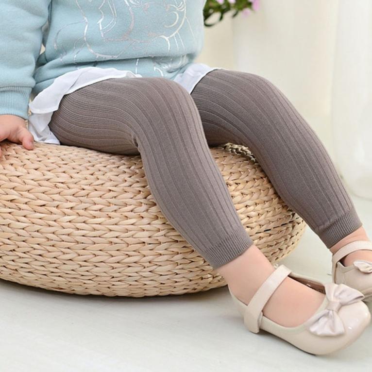 Ribbed Knit Baby Girl Leggings