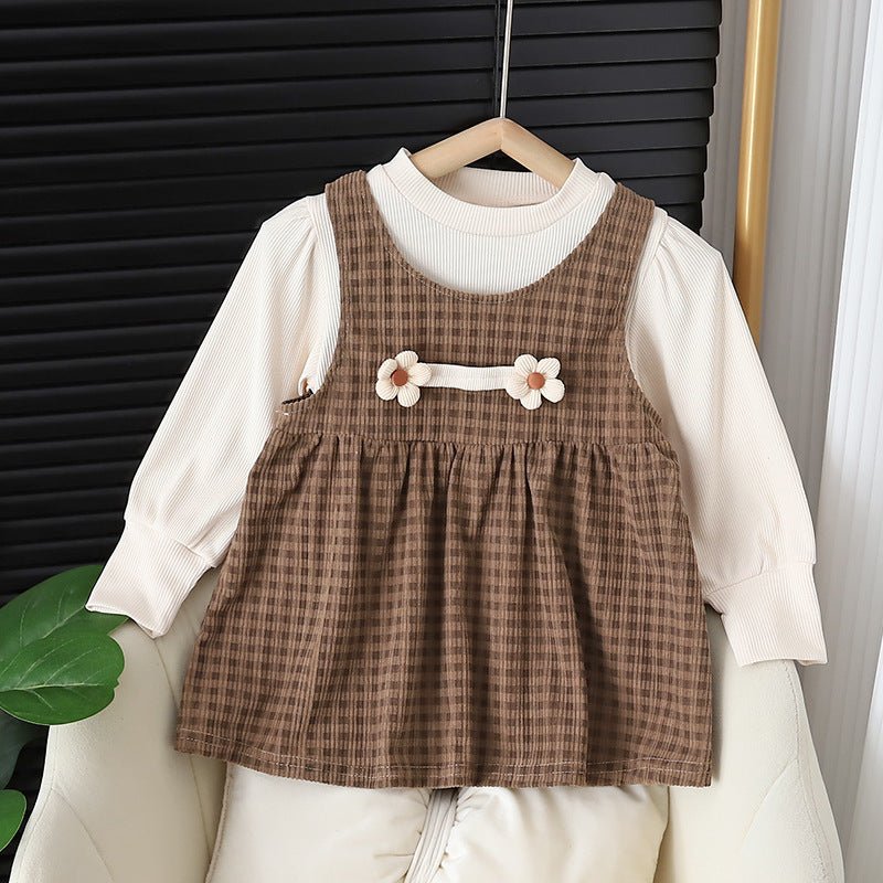 Long-sleeved Baby Girl Dress Suit