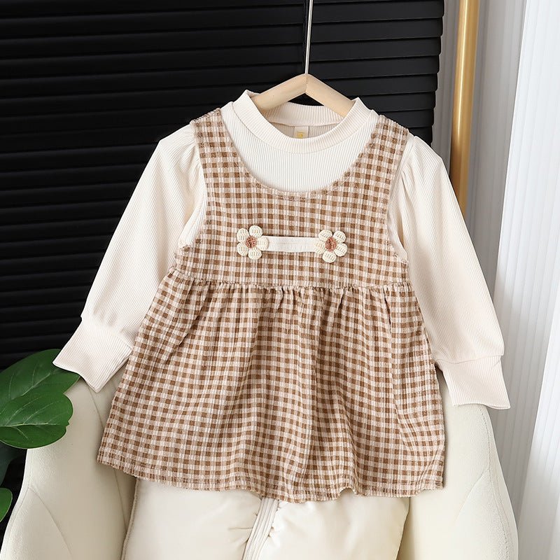 Long-sleeved Baby Girl Dress Suit