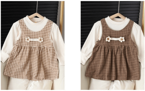 Long-sleeved Baby Girl Dress Suit