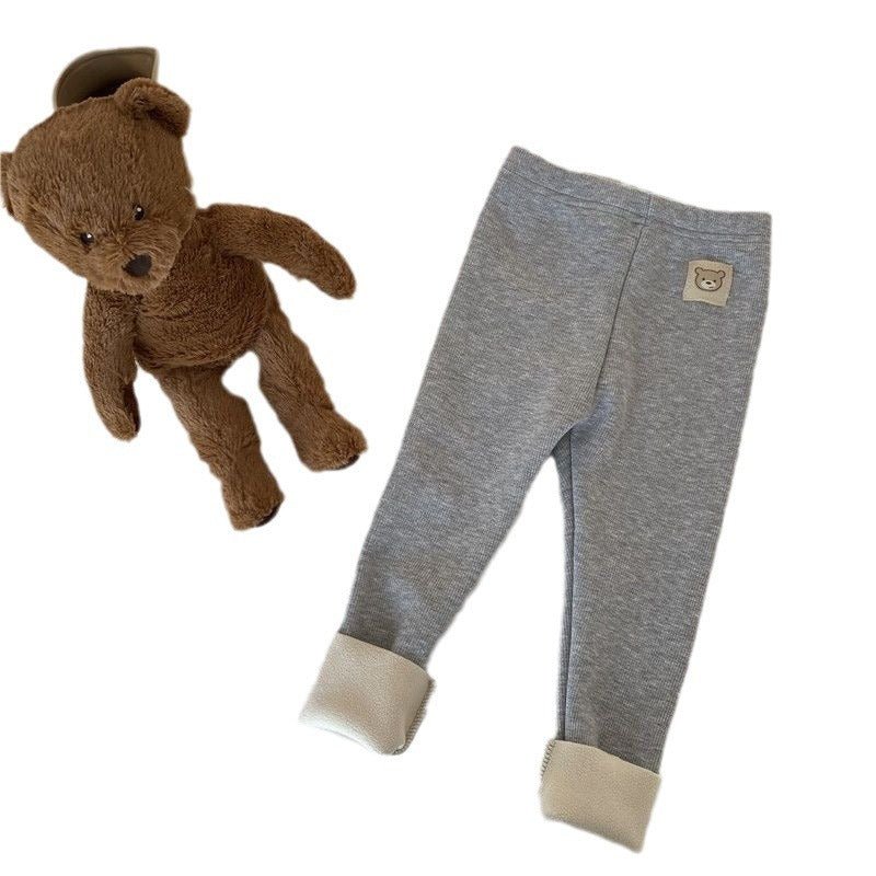 Kids Single-layer Fleece-lined Leggings