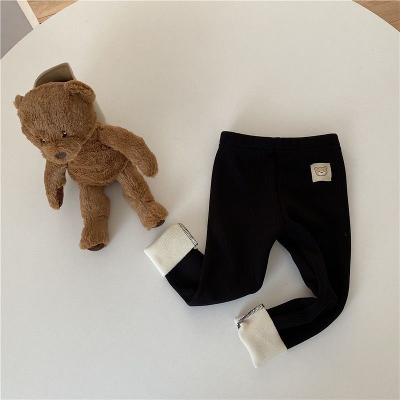 Kids Single-layer Fleece-lined Leggings