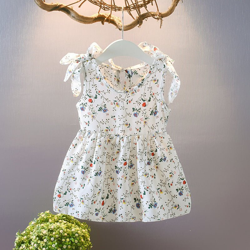 Girls Floral Sleeveless Summer Dress