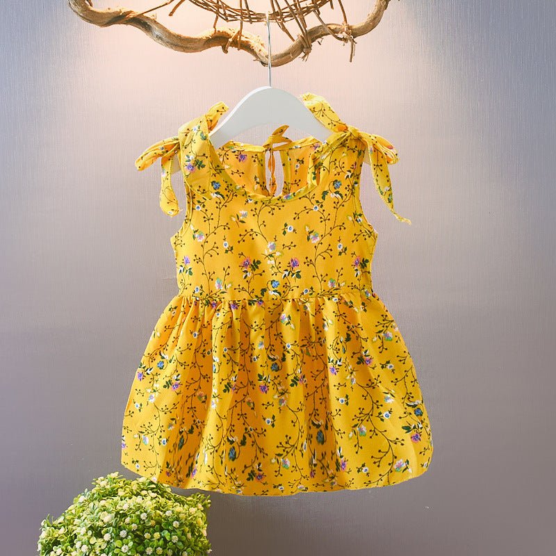 Girls Floral Sleeveless Summer Dress