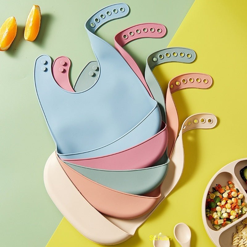 Silicone Bibs with Food Catcher