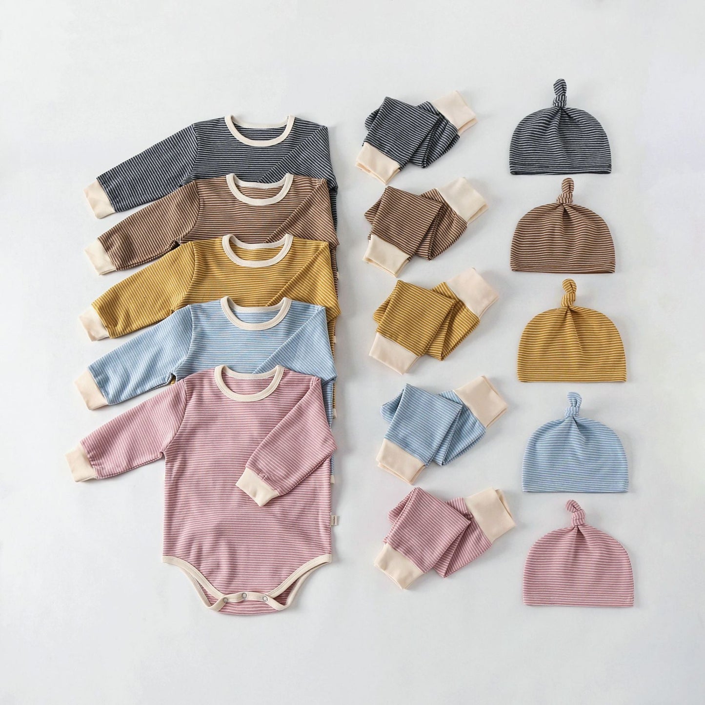 Baby Onesie, Pants & Beanie Set