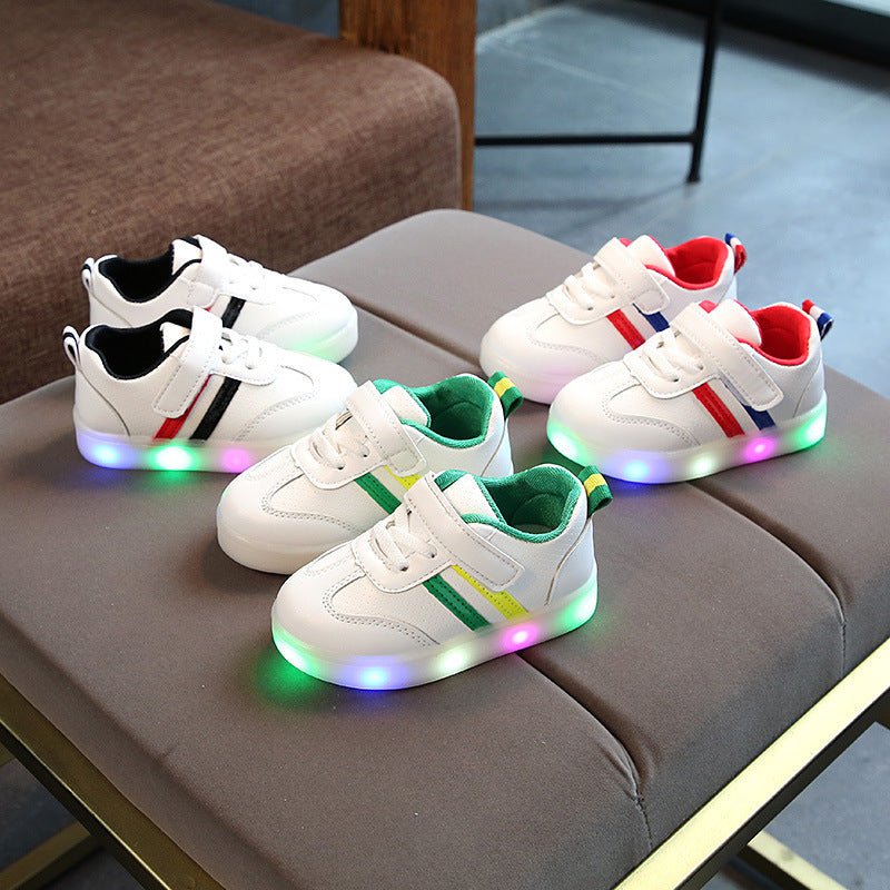 White LED Sneakers Shoes