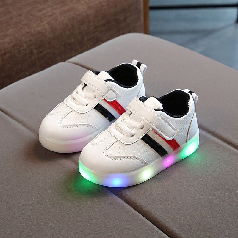 White LED Sneakers Shoes