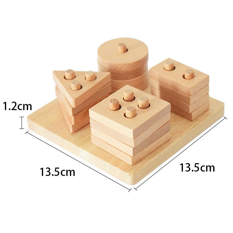 Kids Wooden Geometric Shape Puzzle