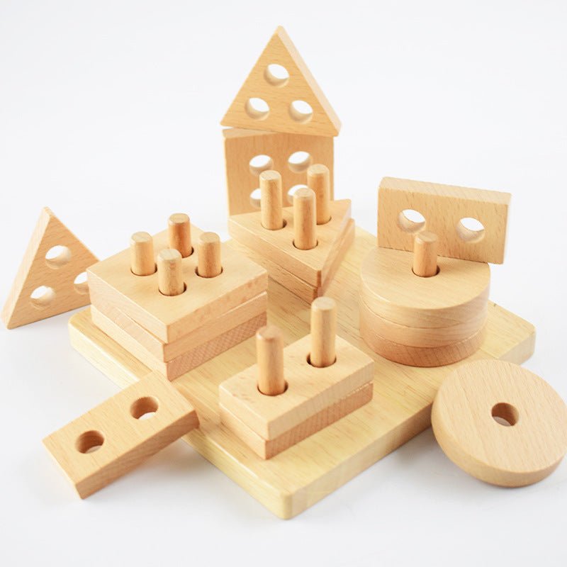 Kids Wooden Geometric Shape Puzzle